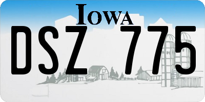IA license plate DSZ775