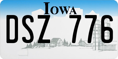 IA license plate DSZ776