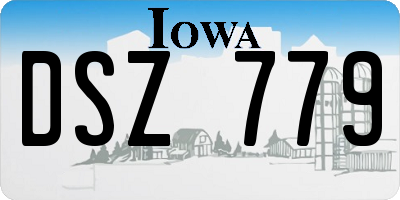 IA license plate DSZ779
