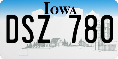 IA license plate DSZ780