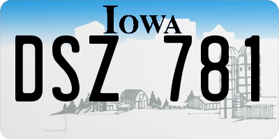 IA license plate DSZ781