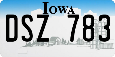 IA license plate DSZ783