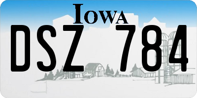 IA license plate DSZ784