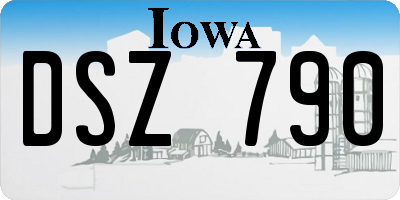 IA license plate DSZ790