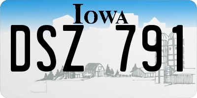IA license plate DSZ791