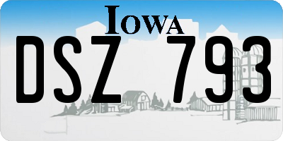 IA license plate DSZ793