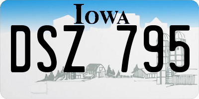 IA license plate DSZ795