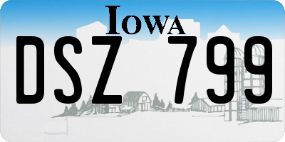 IA license plate DSZ799