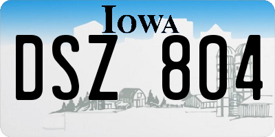 IA license plate DSZ804