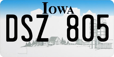 IA license plate DSZ805