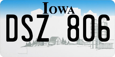 IA license plate DSZ806