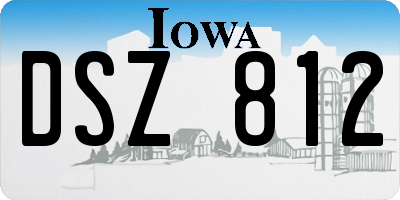 IA license plate DSZ812