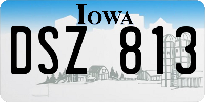 IA license plate DSZ813
