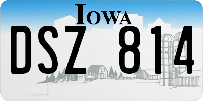 IA license plate DSZ814