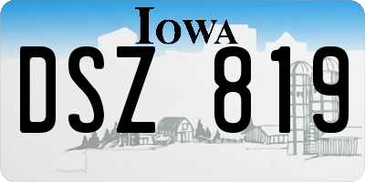 IA license plate DSZ819