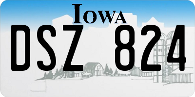 IA license plate DSZ824