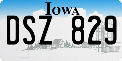 IA license plate DSZ829