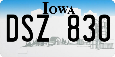 IA license plate DSZ830