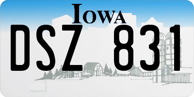IA license plate DSZ831