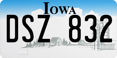IA license plate DSZ832