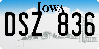 IA license plate DSZ836