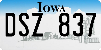 IA license plate DSZ837