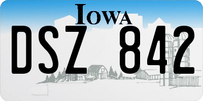 IA license plate DSZ842