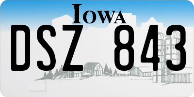 IA license plate DSZ843