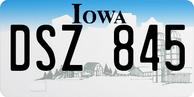 IA license plate DSZ845