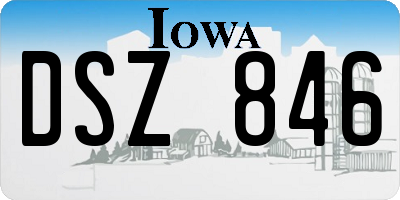 IA license plate DSZ846