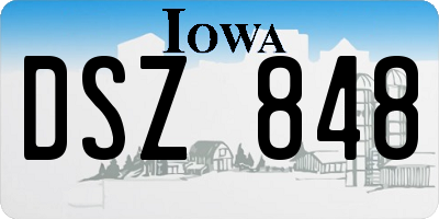 IA license plate DSZ848