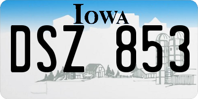 IA license plate DSZ853