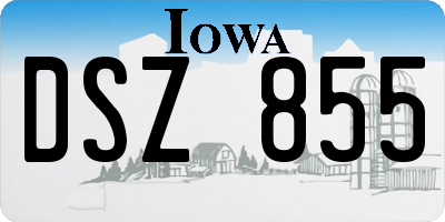 IA license plate DSZ855