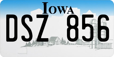 IA license plate DSZ856