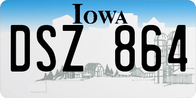 IA license plate DSZ864