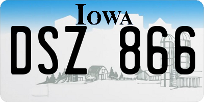 IA license plate DSZ866