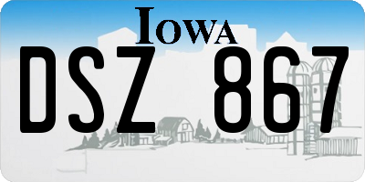 IA license plate DSZ867