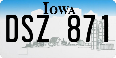 IA license plate DSZ871