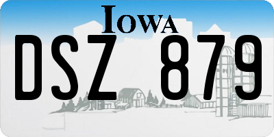 IA license plate DSZ879