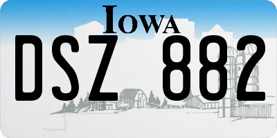 IA license plate DSZ882