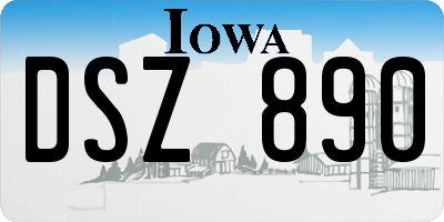 IA license plate DSZ890