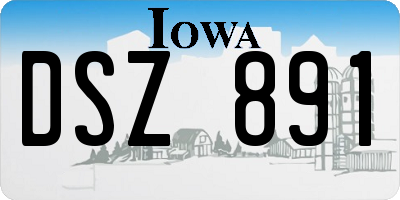 IA license plate DSZ891