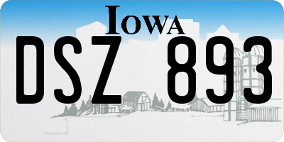 IA license plate DSZ893