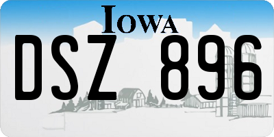 IA license plate DSZ896