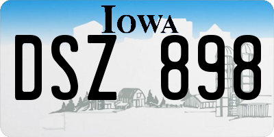 IA license plate DSZ898