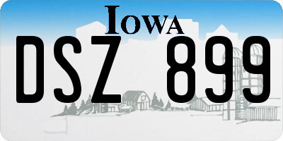 IA license plate DSZ899