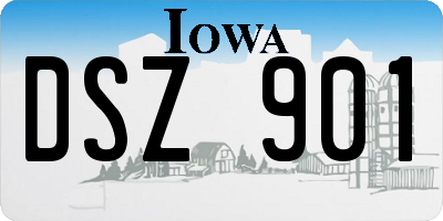 IA license plate DSZ901