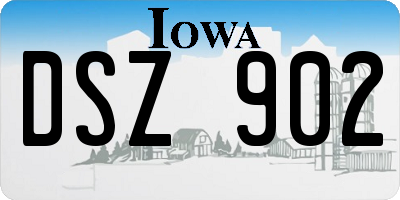 IA license plate DSZ902