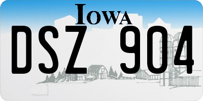 IA license plate DSZ904