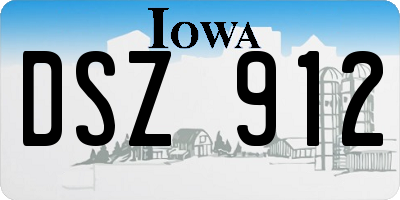 IA license plate DSZ912